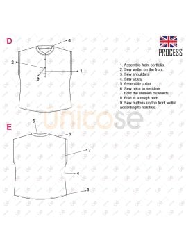 MOLDE BLUSA SANITARIA RT 2350