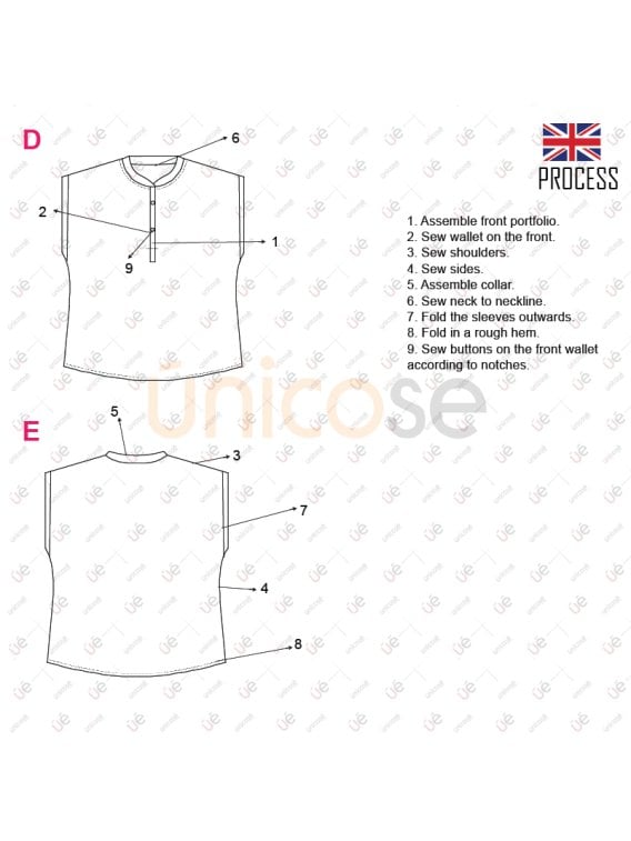 MOLDE BLUSA SANITARIA RT 2350