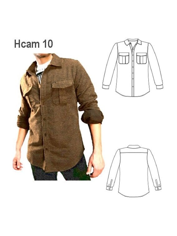 CAMISA MODA HOMBRE SEMI ENTALLADA, CANES