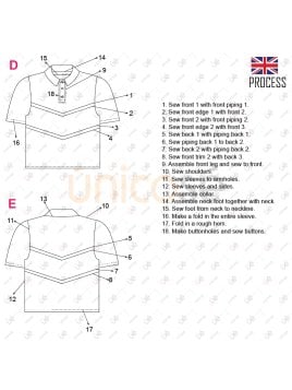 MOLDE ESCOLAR POLERA CORTES 2305