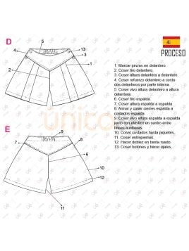 MOLDE ESCOLAR FALDA SHORT 2304