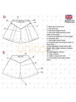 MOLDE ESCOLAR FALDA SHORT 2304