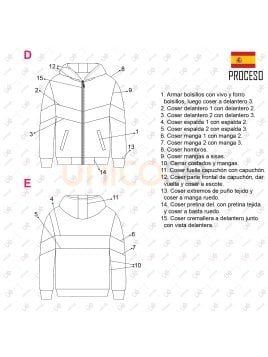 MOLDES CHAQUETA ESCOLAR CORTES 2210IN
