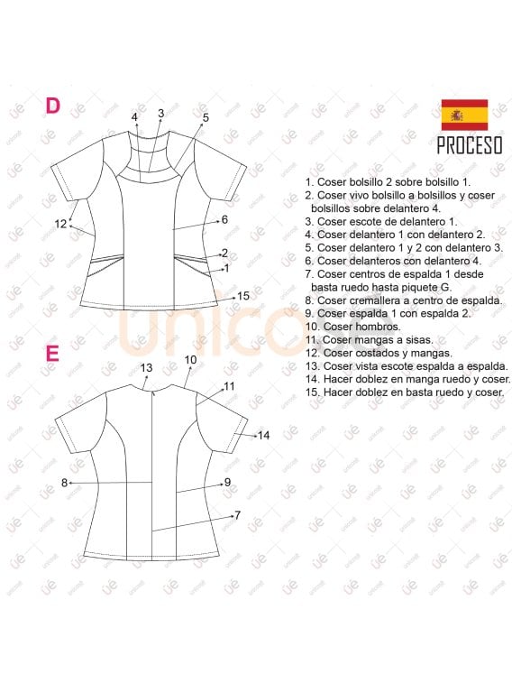 MOLDE BLUSA PARVULARIA RT 2401