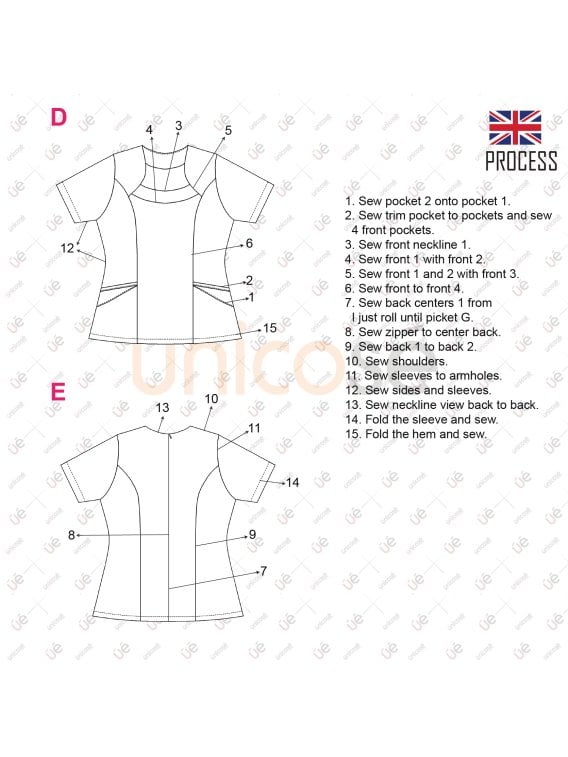 MOLDE BLUSA PARVULARIA RT 2401