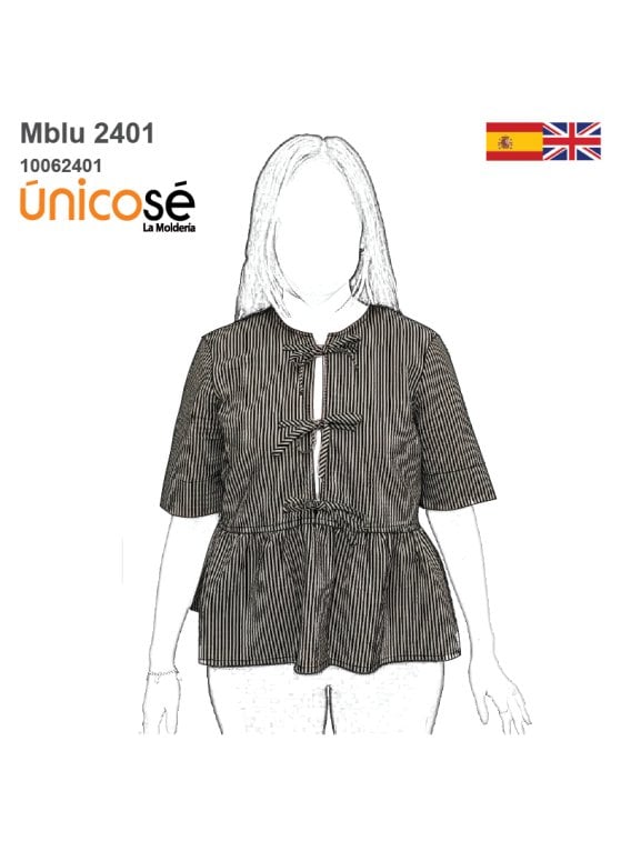 MOLDE BLUSA VUELOS MUJER 2401