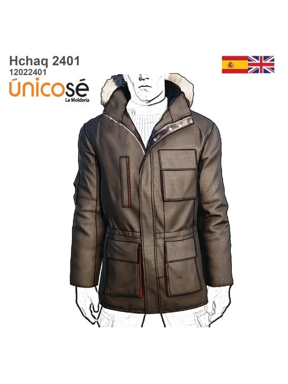 MOLDE CHAQUETA CARGO HOMBRE 2401