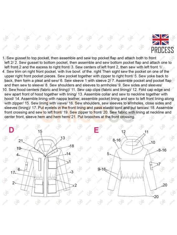 MOLDE CHAQUETA CARGO HOMBRE 2401
