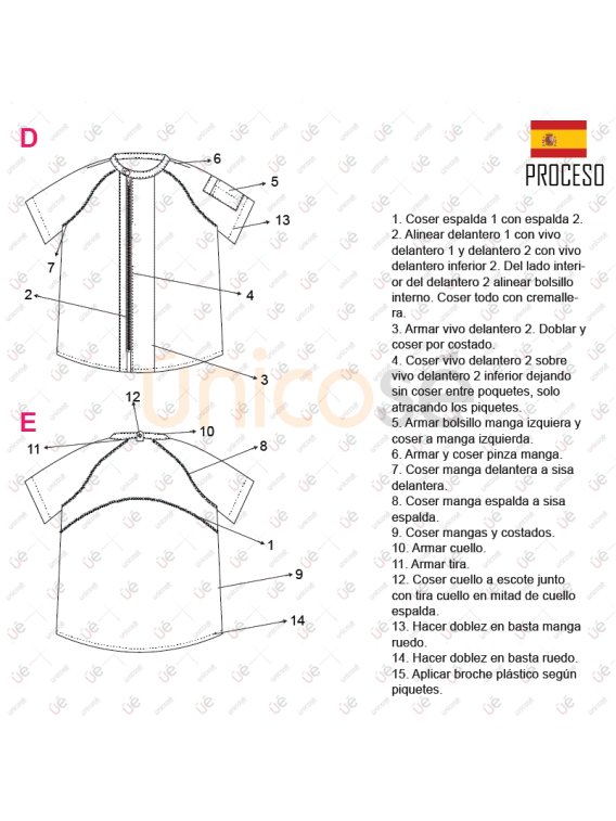 MOLDE CHAQUETA CHEF 2402