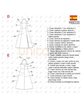 MOLDE VESTIDO MIDI MUJER 2401
