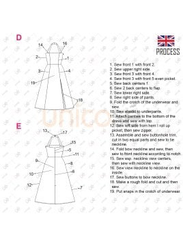 MOLDE VESTIDO MIDI MUJER 2401