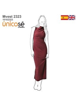 MOLDE VESTIDO DRAPEADO MUJER 2323