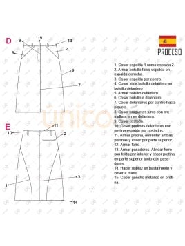 MOLDE FALDA JEAN MUJER 2309