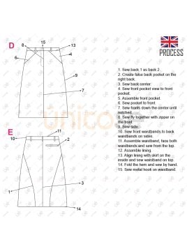 MOLDE FALDA JEAN MUJER 2309