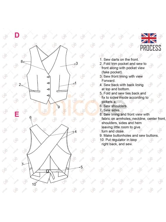 MOLDE TOP CHALECO MUJER 2305
