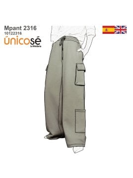 MOLDE PANTALON CARGO MUJER 2316