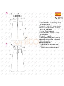 MOLDE PANTALON SIN COSTURA MUJER 2401