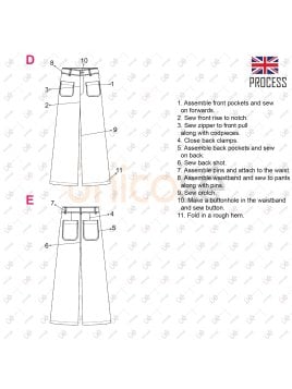 MOLDE PANTALON SIN COSTURA MUJER 2401