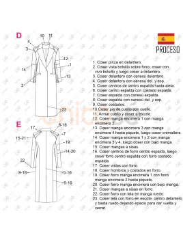 MOLDE ABRIGO BIKER MUJER 2401