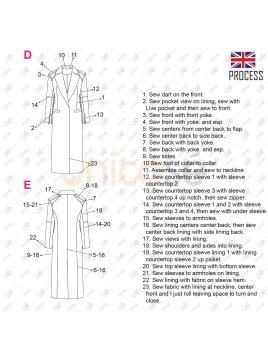 MOLDE ABRIGO BIKER MUJER 2401