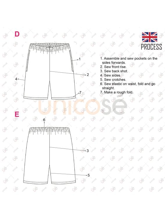 MOLDE DEPORTE SHORT BASICO INFANTIL 1913IN