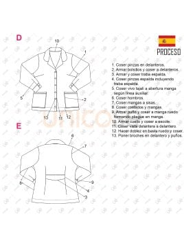 MOLDE CHAQUETA MEDICO RT 2407
