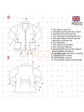 MOLDE CHAQUETA MEDICO RT 2407