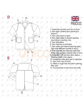 MOLDE CHAQUETA MEDICO RT 2408