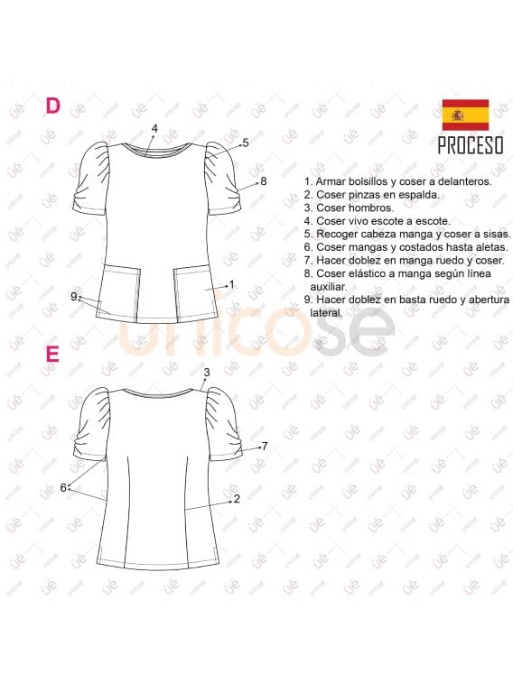 MOLDE BLUSA SANITARIA RT 2406