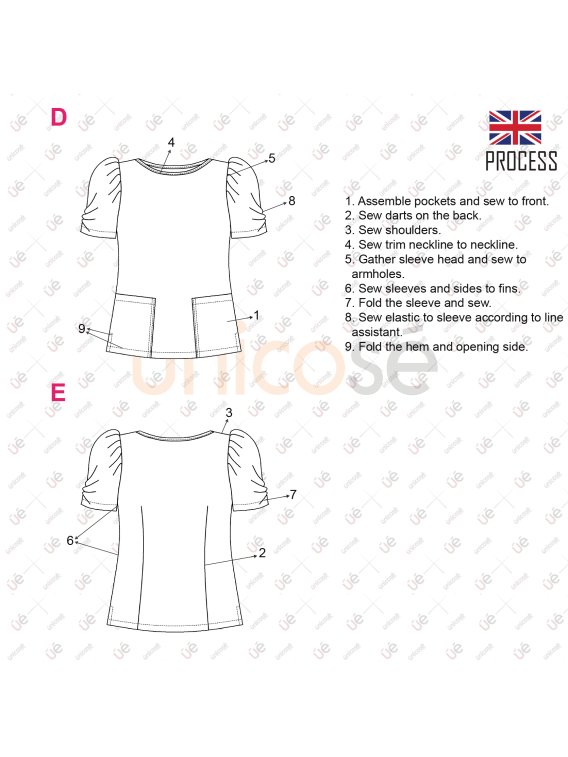 MOLDE BLUSA SANITARIA RT 2406