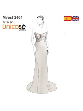 MOLDE VESTIDO LARGO MUJER 2404