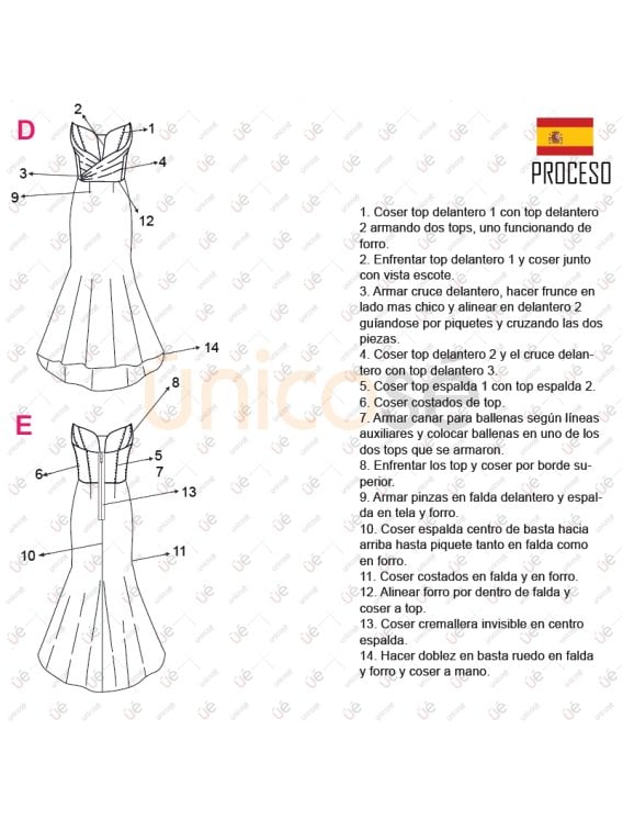 MOLDE VESTIDO LARGO MUJER 2404