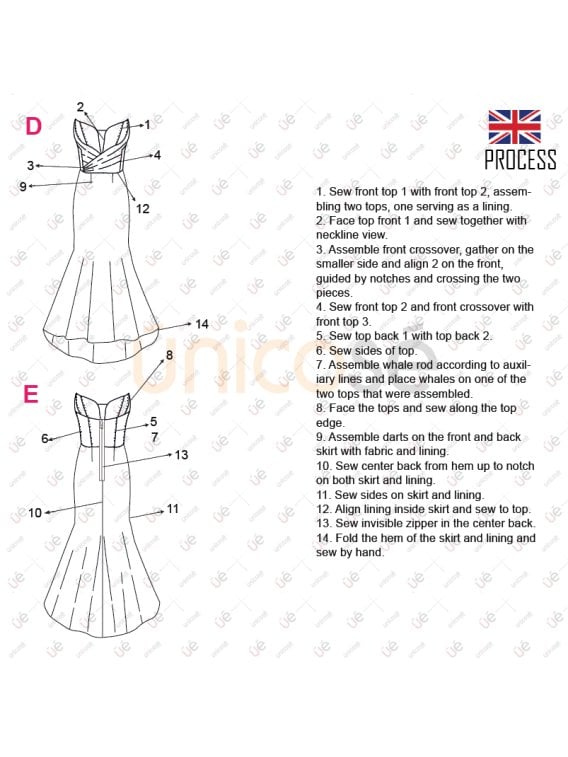 MOLDE VESTIDO LARGO MUJER 2404