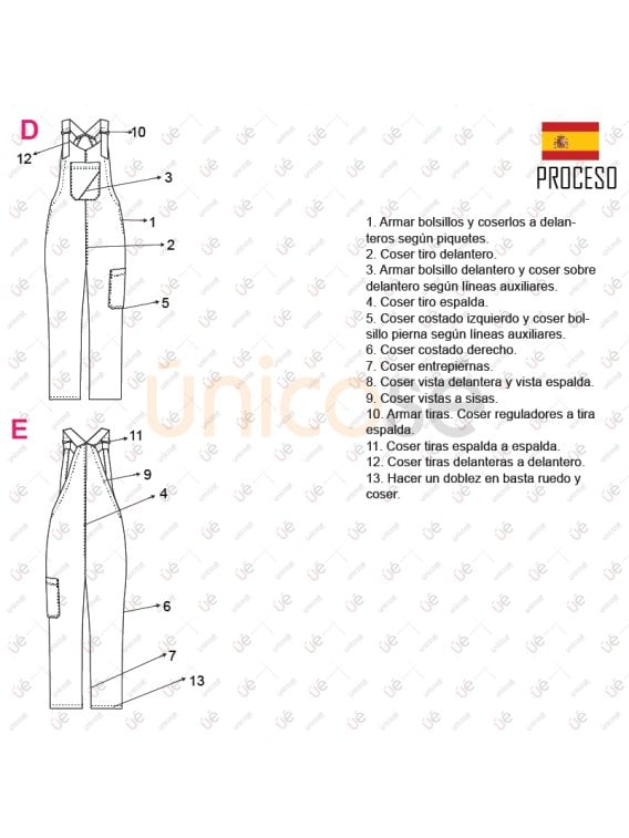 MOLDE ENTERITO JARDINERA MUJER 2401