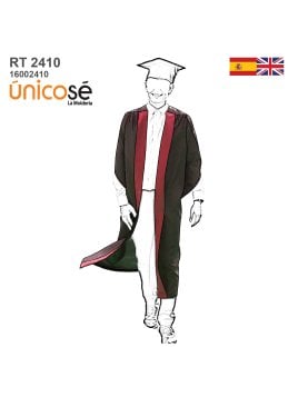 MOLDE TUNICA DE GRADUACION HOMBRE RT 2410