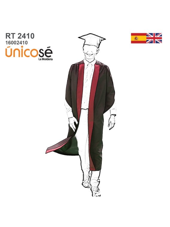 MOLDE TUNICA DE GRADUACION HOMBRE RT 2410