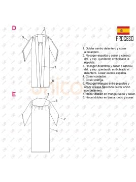 MOLDE TUNICA DE GRADUACION HOMBRE RT 2410