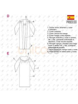 MOLDE TUNICA DE GRADUACION MUJER RT 2411