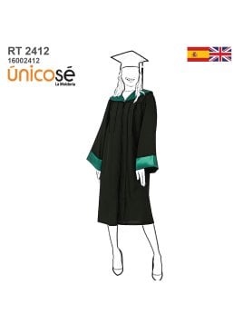 MOLDE TUNICA DE GRADUACION MUJER 2412