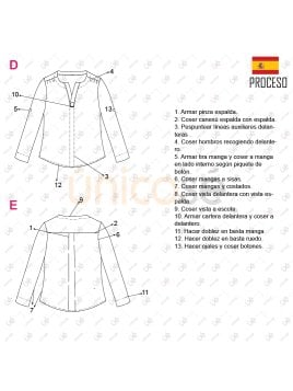 MOLDE BLUSA BLUSON MUJER 2402