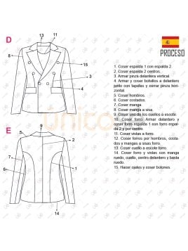 MOLDE CHAQUETA BLAZER MUJER 2403
