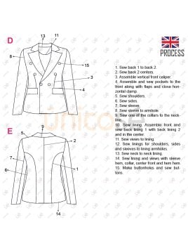 MOLDE CHAQUETA BLAZER MUJER 2403