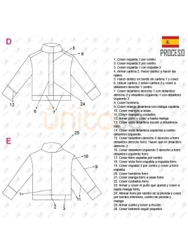 MOLDE CHAQUETA CORTA MUJER 2405