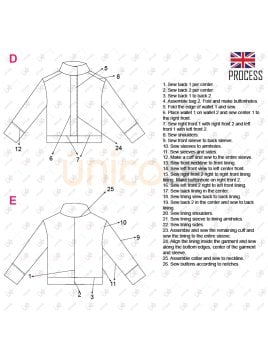 MOLDE CHAQUETA CORTA MUJER 2405