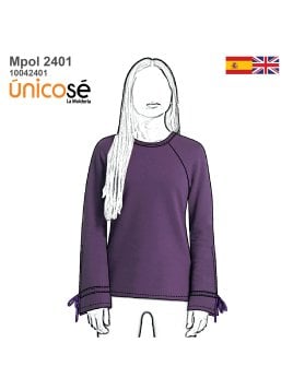 MOLDE POLERON RAGLAN MUJER 2401
