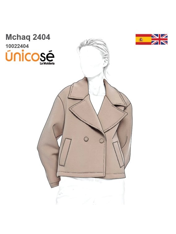 MOLDE CHAQUETA CORTA MUJER 2404