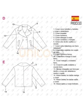 MOLDE CHAQUETA CORTA MUJER 2404