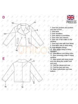 MOLDE CHAQUETA CORTA MUJER 2404