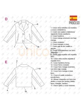 MOLDE CHAQUETA CORTA MUJER 2406