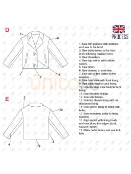 MOLDE CHAQUETA CORTA MUJER 2406